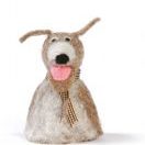 Eierwärmer handgefilzt*Hündli mit Karo-Schal