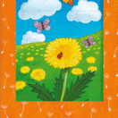 Karte* Lebende Karte „Pusteblume“. Doppelkarte mit Überraschung!