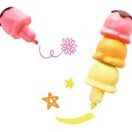 Leuchtstift* Textmarker «Eiszauber». 3 leuchtende Farben in einem Stift!