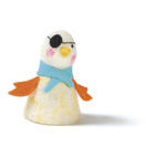 Eierwärmer handgefilzt Piraten-Papagei mit Augenklappe