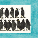 Karte* Lebende Karte „Pinguin“. Doppelkarte mit Überraschung!