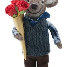 Liebliche Aufstell-Figur* Hirsch mit Blumen.