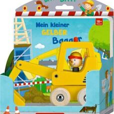 Buch mit Spielzeug* Mein kleiner gelber Bagger. Pappbilderbuch mit Holz-Spielzeug.