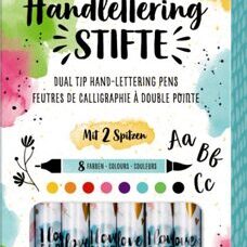 Stifte-Set* Handlettering Stifte. 8 verschiedene Farben mit je 2 Spitzen.