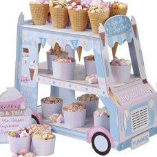 Süssigkeiten Halter „Ice Cream Van“ inkl. 12 Tütchen zum Füllen