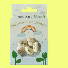 Glücksbohnen mit Botschaft* 5 verschiedene Herzenswünsche, die Wachsen.