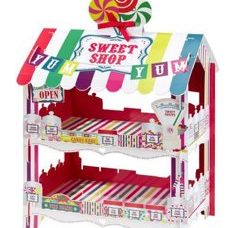 Süssigkeiten Halter „Sweet Shop“ inkl. 12 Tütchen zum Füllen