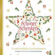 Geschenkpapierbuch*schöner schenken. 24 weihnachtliche Geschenkpapiere mit Geschenkanhänger.