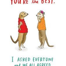 Doppelkarte mit Couvert „your’re the best“