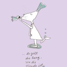 Postkarte* wo die Freude ist von Karin Drawings.