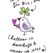 Postkarte* Glückssegen Von karindrawings.