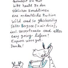Postkarte* Dear lieber Gott. Von Karindrawings.