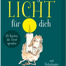 Trost-Karten Set* Jeden Tag ein Licht für dich. 25 Postkarten mit Holzständer.
