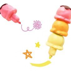 Leuchtstift* Textmarker «Eiszauber». 3 leuchtende Farben in einem Stift!