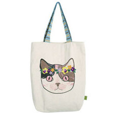 Shopper „Cat“. 100% Baumwolle. Mit Stickerei und innwendigem Kontrastfutter.