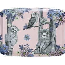 Tablett aus stabilem Melamin im romantischen Animal-Print