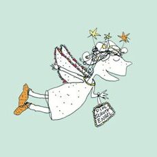 Postkarte* Diplomschutzengel. Von karindrawings.