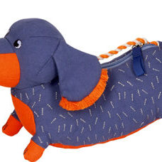 Täschli* Stoff-Dackel mit Geheimfach. Stofftier und Täschchen in einem.