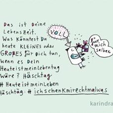 Postkarte* Lebenszeit. Von karindrawings.