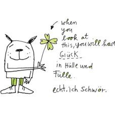 Postkarte* Look at this. Von karindrawings.