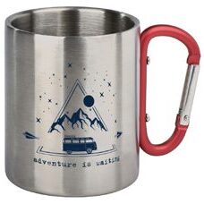 Tasse* Outdoor Tasse Karabiner Becher «Adventure is waiting”.