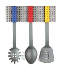 Cooking Blocks: Bratwender, Saucenlöffel & Spaghetti-Kelle mit Aufhängevorrichtung