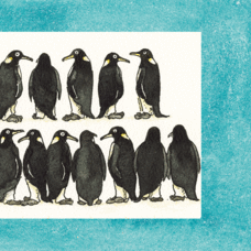Karte* Lebende Karte „Pinguin“. Doppelkarte mit Überraschung!