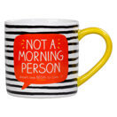 Tasse aus Keramik „not a morning person“ in farbenfroher Geschenkbox