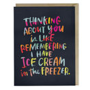 Doppelkarte mit Couvert „Ice Cream Freezer Love Card“