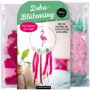 Deko-Blütenring* mit Glitzer- Flamingo und Chiffon-Blüten zum Selbermachen.