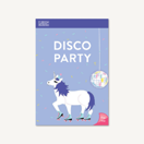 Notizblock UND Daumenkino in 1 «Disco Party» mit rollschuhfahrendem Einhorn