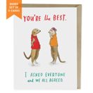 Briefpapier Set* You’re the best Box mit 8 Doppelkarten plus Couverts.