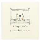 Doppelkarte „Feline better“ von der Farbstiftspitzer-Künstlerin Ruth Jackson
