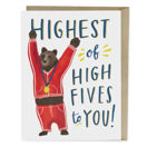 Doppelkarte mit Couvert „highest of high fives to you“