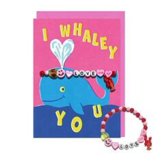 Doppelkarte*I whaley Love You. 2 in 1: Karte mit Armband! Doppelkarte*I whaley Love You. 2 in 1: Karte mit Armband!