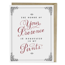 Doppelkarte mit Couvert „the honor of your presence card“
