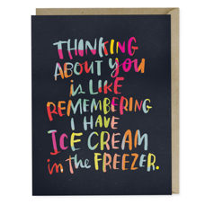Doppelkarte mit Couvert „Ice Cream Freezer Love Card“