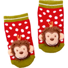 Babysöckli* Rasselsöckchen Affe. Einheitsgrösse für 2 – 12 Monate.