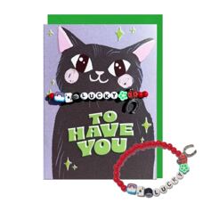 Doppelkarte* Lucky To Have You. 2 in 1: Karte mit Armband!