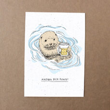 Postkarte* Anotter Beer. Von Carrier Bird.