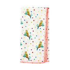 Serviette* 2er Set Stoff-Serviette mit schnüsigem Wellensittich*Pünktli Print.