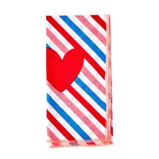 Serviette* 2er Set Stoff-Serviette mit  farbenfrohem Candy Stripes Heart Print.