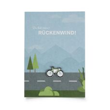 Postkarte mit Pin* Rennvelo «Du bist mein Rückenwind!»