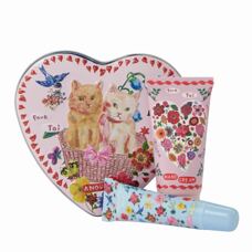 Geschenkset* «pour toi» mit Handcreme und Lippenbalsam im Herzdose