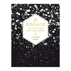 Briefpapier-Set Cosmos. 12 Doppelkarten mit Klebern zum selber gestalten.