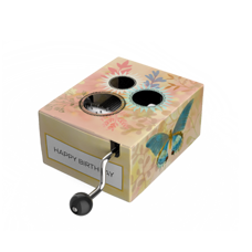 Musikdose* Happy Birthday. Zum Geburtstag Viel Glück. Joyeux anniversaire. Tanti auguri.