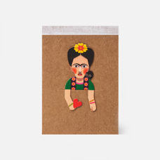 Skizzenblöckchen mit Frida Kahlo Buchzeichen