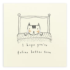Doppelkarte „Feline better“ von der Farbstiftspitzer-Künstlerin Ruth Jackson