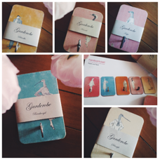 Garderobe. 5 verschiedene Sujets mit Patina. Aus Integrationsprojekt.