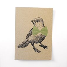 Postkarte* Spatz. Von Carrier Bird.